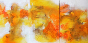 Judith-Zila-Kunst-Kunsttherapie-Galerie-2020-Und-doch...-Triptychon-je-40x60-Acryl-Mischtechnik