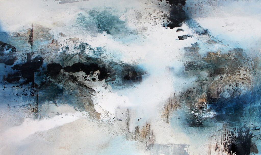 Judith-Zila-Kunst-Kunsttherapie-Galerie-2023-Ruinen-des-menschlichen-Geistes-60x100-Acryl-Mischtechnik