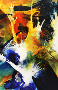 Judith-Zila-Kunst-Kunsttherapie-Galerie-2024-Schöpfungsakt-80x120-Acryl-Mischtechnik